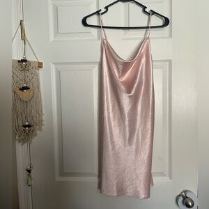 NWT Double Zero Size Medium Light Pink Satin Slip Dress